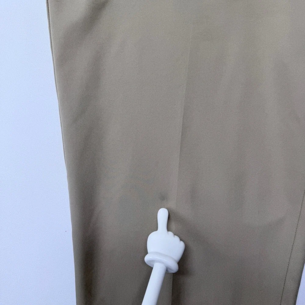 Haggar Cool18 Pro Classic Fit Pants Mens 42x30 Khaki Tan Performance Chino Golf